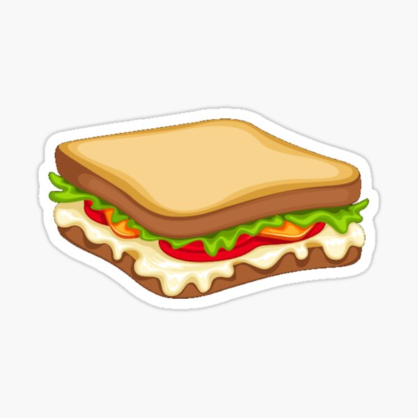 Mẫu sticker đồ ăn cute hình bánh mì