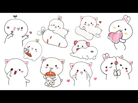 sticker cute dễ vẽ