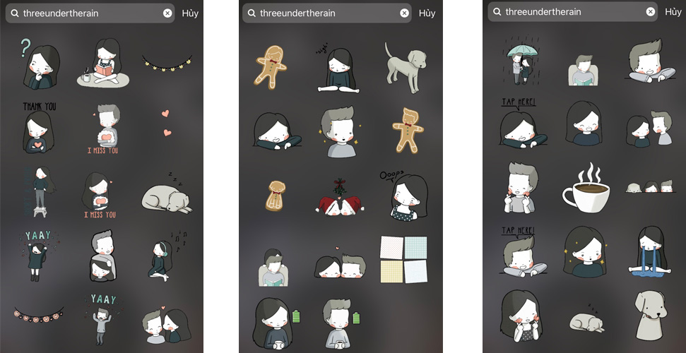 Sticker trên instagram cho các cặp đôi